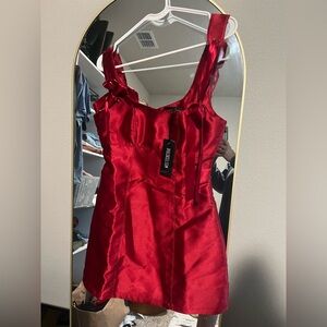 Dolls Kill Red Satin Mini Dress